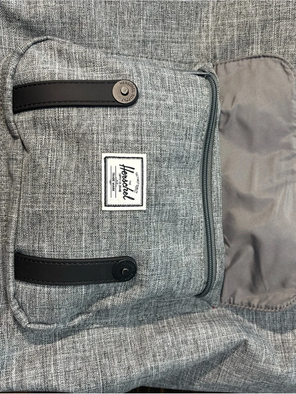 Herschel Supply Company Little America Grey Backpack with Black Straps EUC